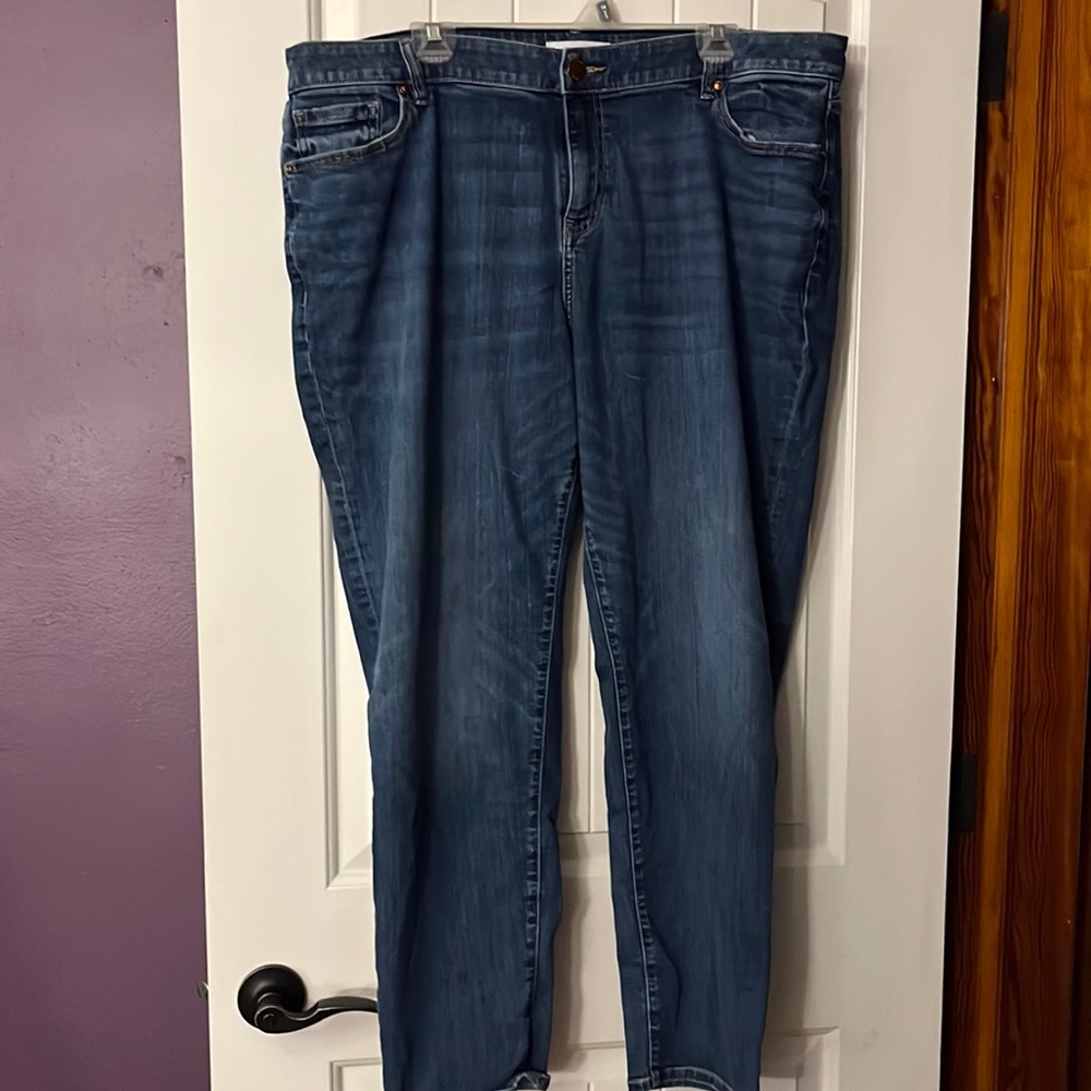 Lane Bryant jeans slight distressing on the pockets